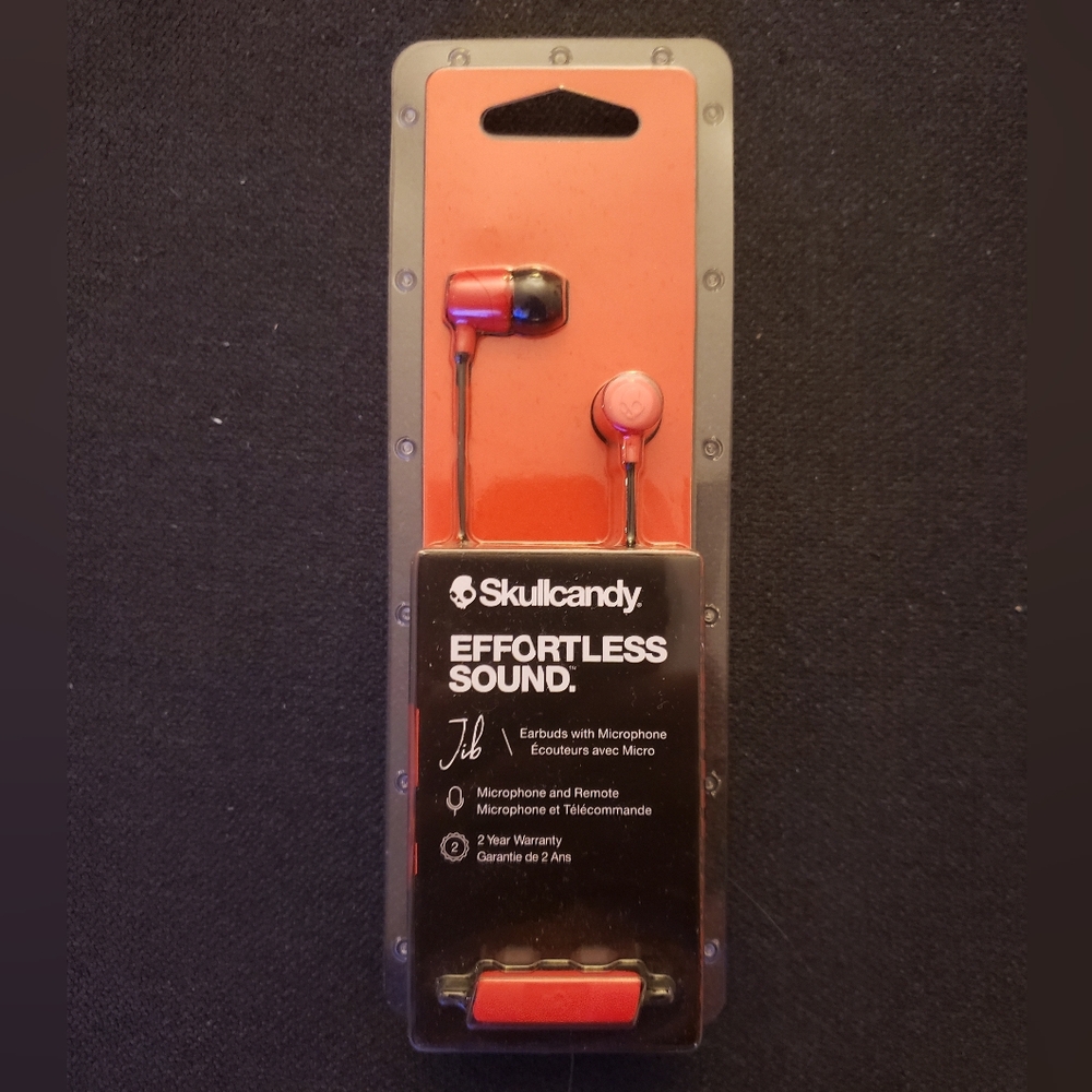 Skullcandy Red Earbuds with Microphone